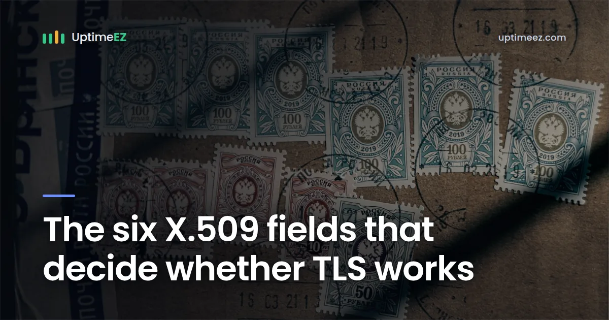 The six X.509 fields that decide whether TLS works