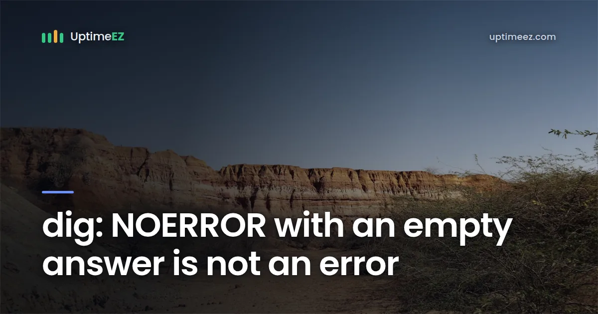 dig: NOERROR with an empty answer is not an error