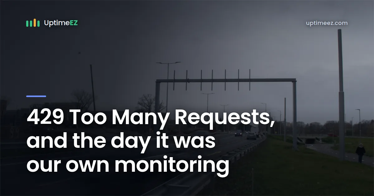 429 Too Many Requests, and the day it was our own monitoring