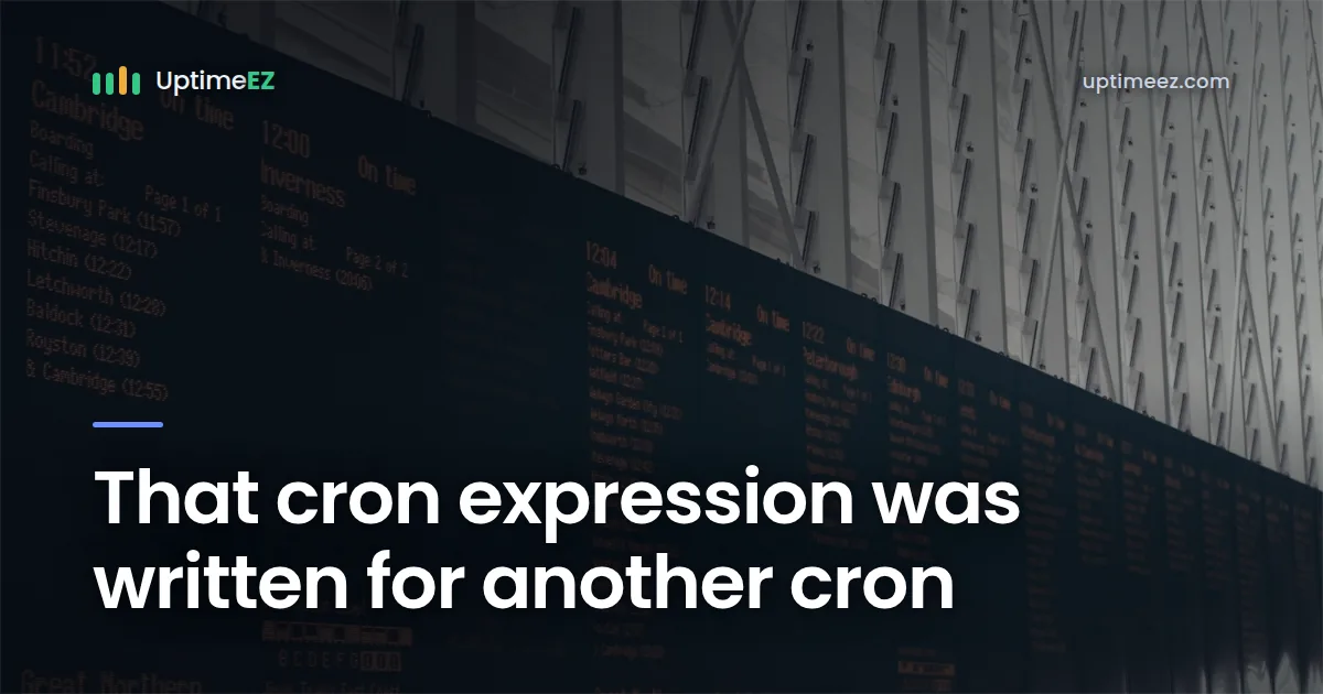 That cron expression was written for another cron