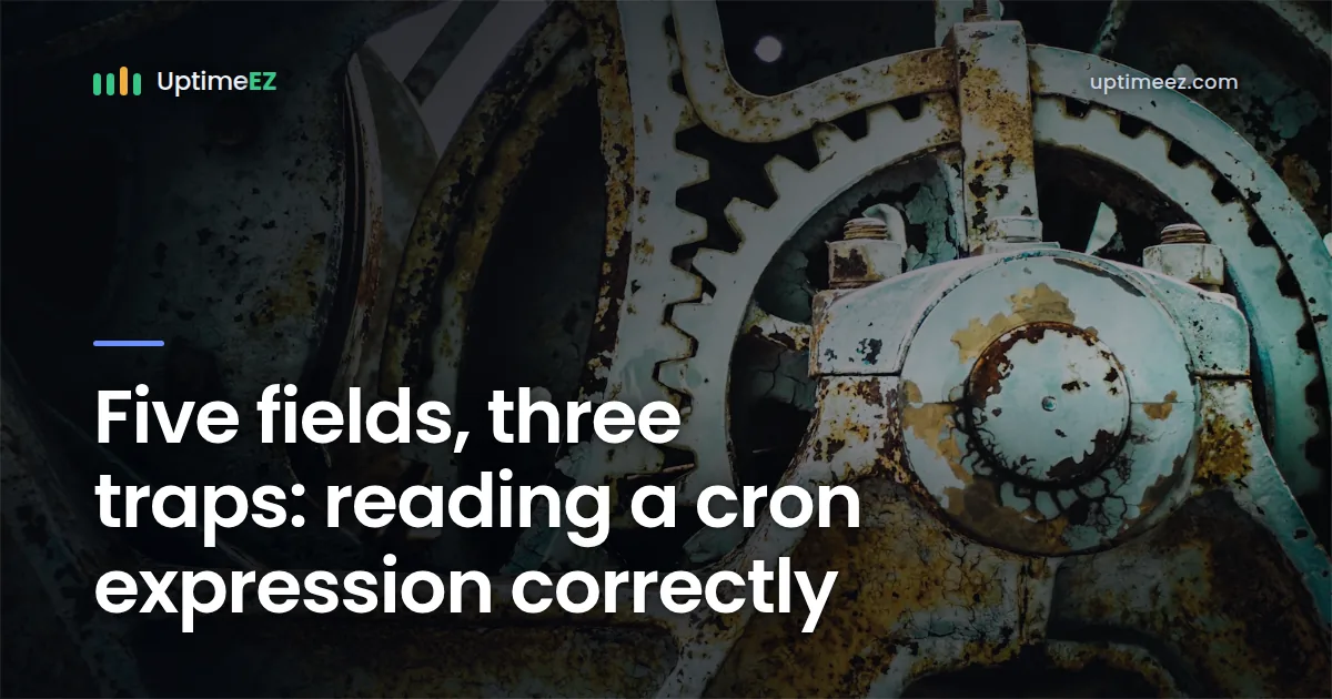 Five fields, three traps: reading a cron expression